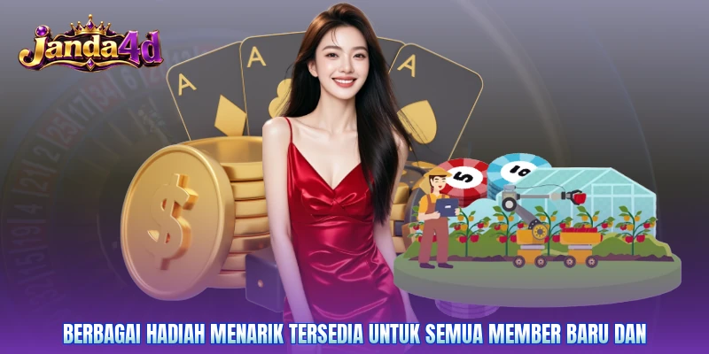 Berbagai hadiah menarik tersedia untuk semua member baru dan