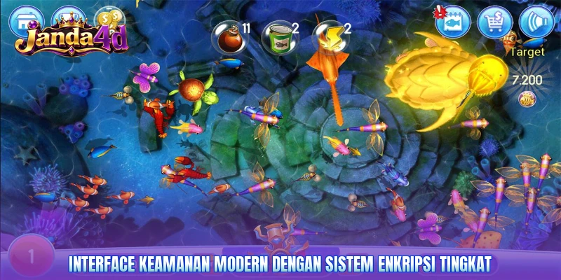 Interface keamanan modern dengan sistem enkripsi tingkat